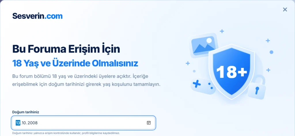Forum erişimi: doğum tarihi alanı